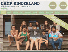 Tablet Screenshot of campkinderland.org